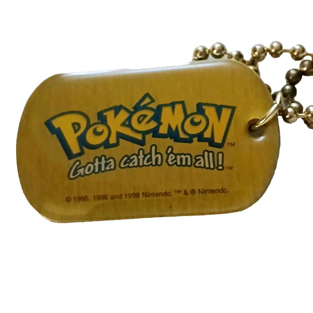 VTG COLLECTOR'S POKEMON GOLD DOG TAG METAL